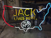 Jack Daniel's Jack Lives Here USA Map Neon Sign Lamp Light