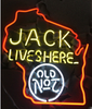 Jack Daniel's Jack Lives Here Wisconsin II Neon Sign Lamp Light