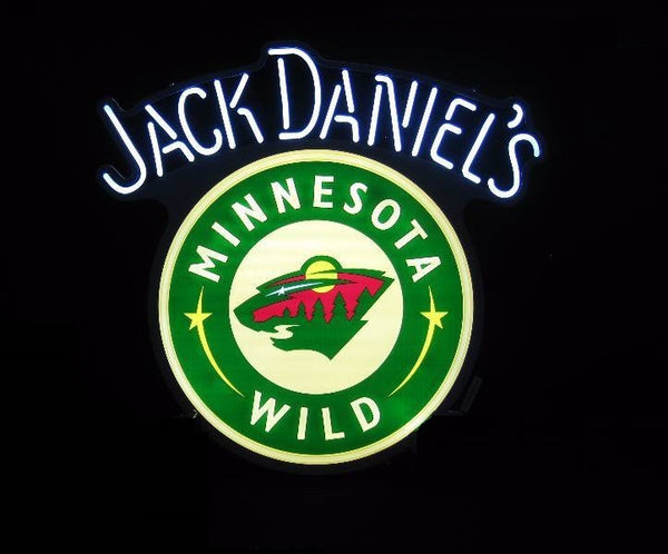 Jack Daniel's Minnesota MN Wild Neon Sign Lamp Light