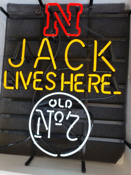 Jack Daniels Jack Lives Here Nebraska Neon Sign Lamp Light