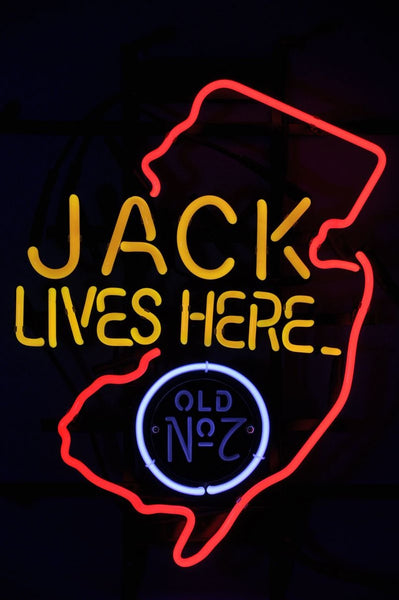 Jack Daniel's Jack Lives Here New Jersey II Neon Sign Lamp Light