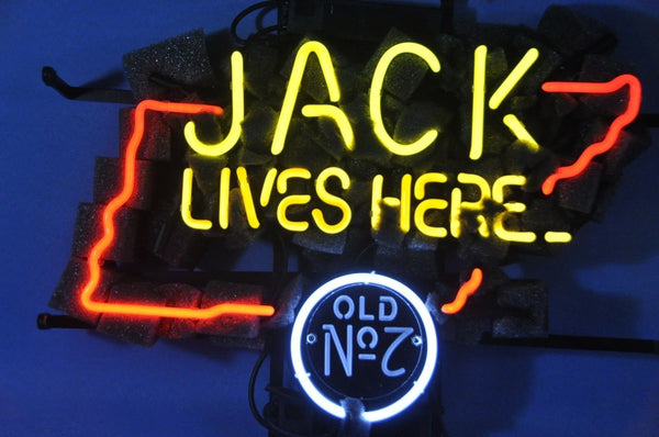 Jack Daniels Jack Lives Here Tennessee Neon Sign Lamp Light