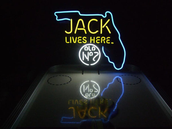 Jack Daniel's Jack Lives Here  Florida Neon Sign Light Lamp