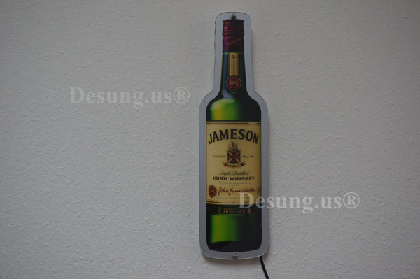 Jameson Irish Whiskey Bottle 2D LED Neon Sign Light Lamp