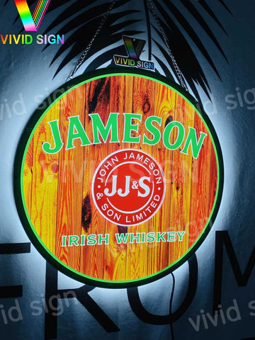 Jameson Irish Whiskey 3D LED Neon Sign Light Lamp