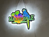 Jimmy Buffett Margaritaville Parrot 3D LED Neon Sign Light Lamp