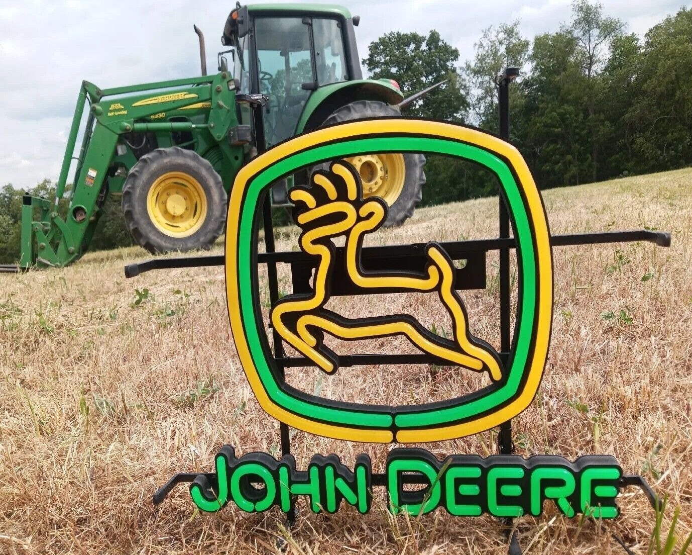 John Deere Tractor Farm Equipment LED Neon Sign Light Lamp –