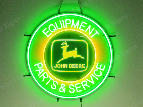 John Deere Equipment Parts & Service LED Neon Sign Light Lamp