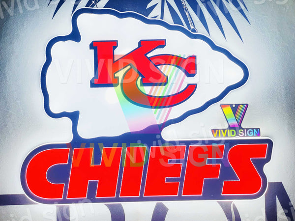 Kansas City Chiefs Champions 3D LED Neon Sign Light Lamp