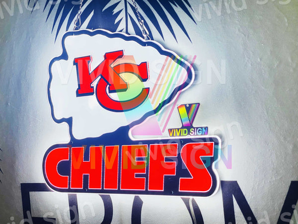 Kansas City Chiefs Champions 3D LED Neon Sign Light Lamp