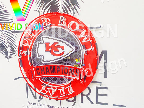 Kansas City Chiefs 57 KCC Super Bowl LVII Champions Neon Light Sign Lamp With HD Vivid Printing