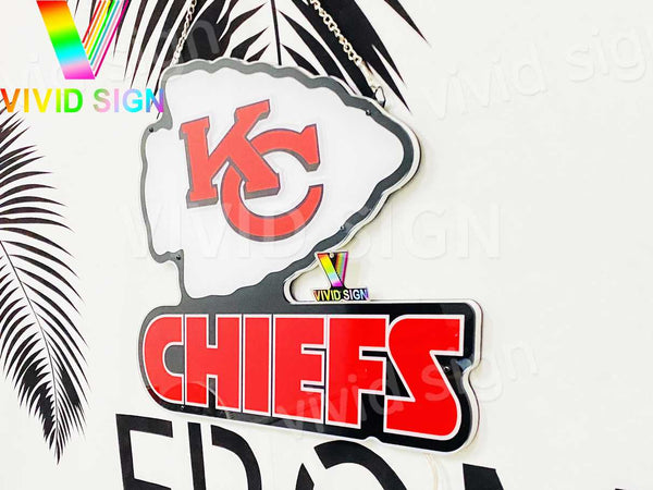 Kansas City Chiefs KCC 3D LED Neon Sign Light Lamp