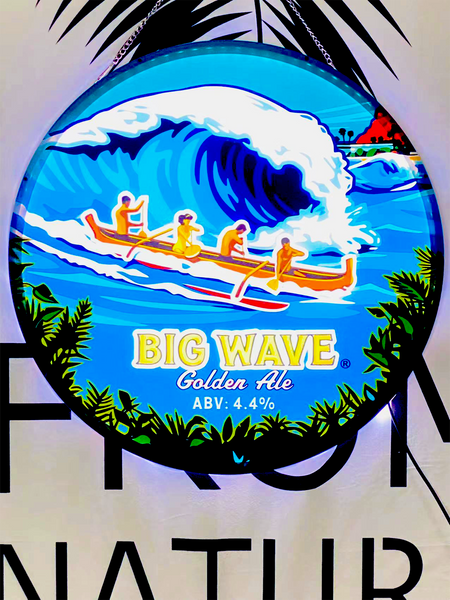 Kona Brewing Big Wave Golden Ale Beer 3D LED Neon Sign Light Lamp