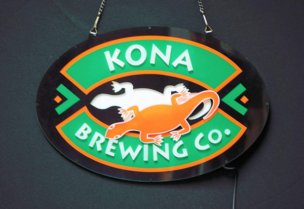 Kona Brewing Company Hawaii Beer HI 3D LED Neon Sign Light Lamp