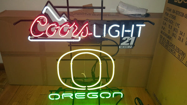 Light Beer Oregon Ducks UO Neon Light Lamp Sign
