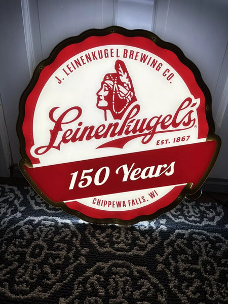 Leinenkugel`s Beer 150 Years 2D LED Neon Sign Light Lamp