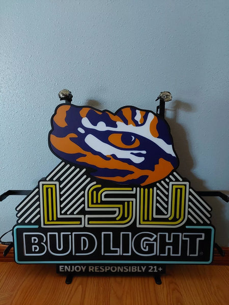 LSU Tigers Bud Light LED Neon Sign Light Lamp With Dimmer