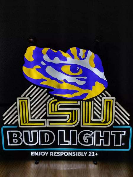 LSU Tigers Bud Light LED Neon Sign Light Lamp With Dimmer