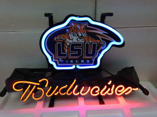 LSU Tigers Budweiser Beer Neon Sign Light Lamp