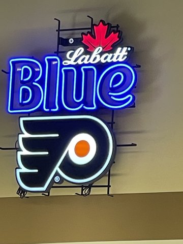 Labatt Blue Philadelphia Flyers Beer LED Neon Sign Light Lamp