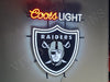 Las Vegas Raiders Coors Light Beer LED Neon Sign Light Lamp