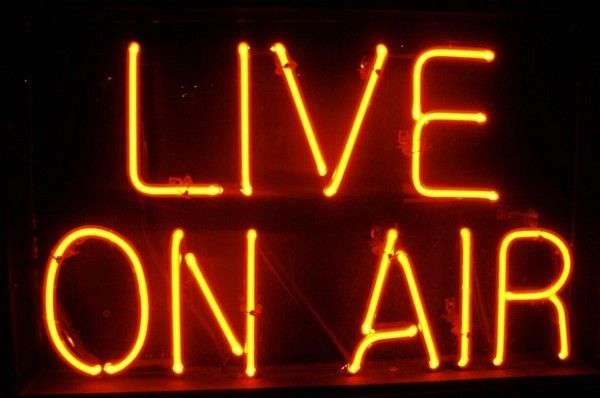 Live On Air Neon Light Sign Lamp Real Glass Wall Decor