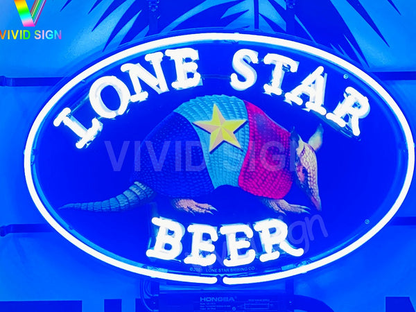 Lone Star Texas Armadillo Beer Neon Light Sign Lamp With HD Vivid Printing