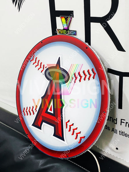 Los Angeles Angels 3D LED Neon Sign Light Lamp