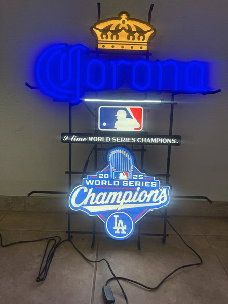 Los Ángeles Dodgers Corona Beer LED Neon Sign Light Lamp With Dimmer