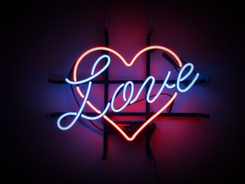 Love Heart Neon Light Sign Lamp Real Glass Wall Decor