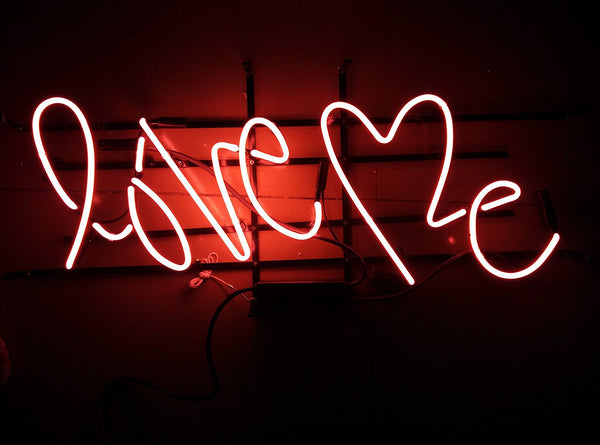Love Me Neon Light Sign Lamp Real Glass Wall Decor Version II