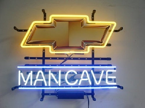 Man Cave Chevrolet Chevy Corvette Sports Car Neon Sign Light Lamp