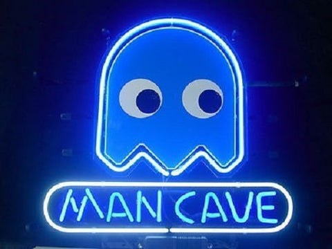 Man Cave Pac-Man Puck Man Video Game Arcade Neon Sign Light Lamp