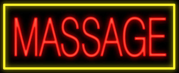 Red Massage Neon Light Sign Lamp Real Glass Wall Decor