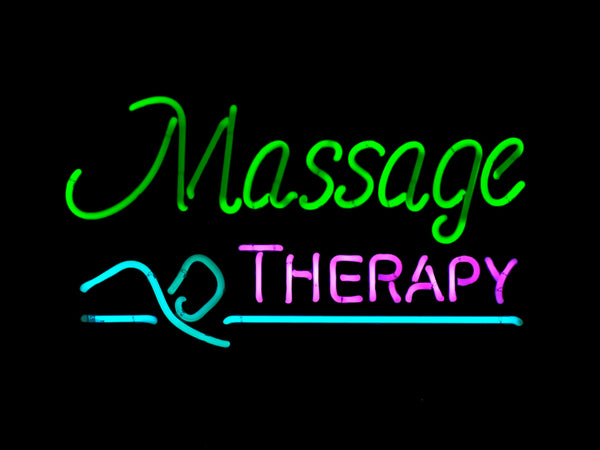 Massage Therapy Neon Light Sign Lamp Real Glass Wall Decor Version II