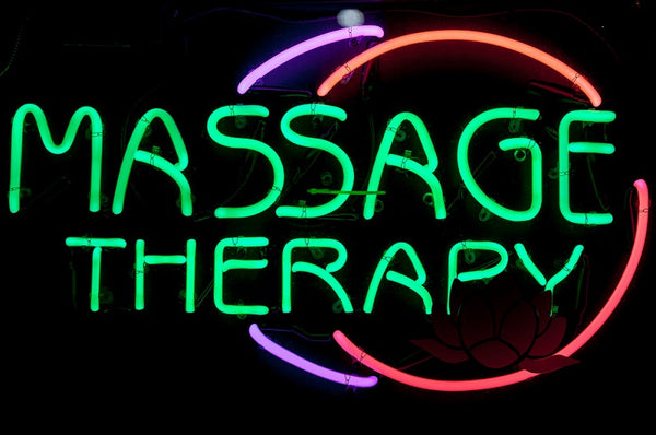 Green Massage Therapy Neon Light Sign Lamp Real Glass Wall Decor