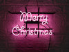 Merry Christmas Neon Light Sign Lamp Real Glass Wall Decor