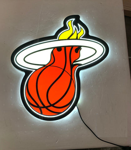 Miami Heat 2D LED Neon Sign Light Lamp