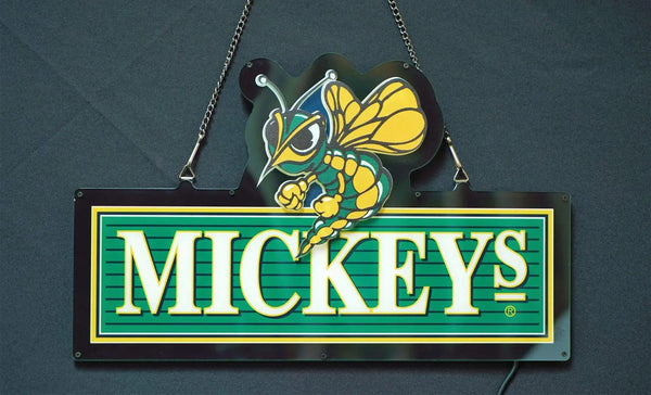 Mickey's Malt Liquor Hornet Beer 3D LED Neon Sign Light Lamp