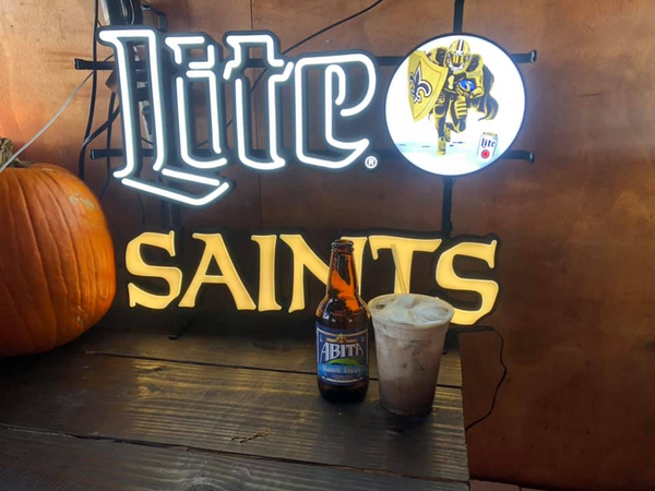 New Orleans Saints Lite Beer LED Neon Sign Light Lamp