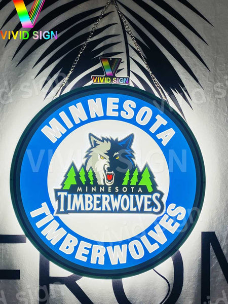 Minnesota Timberwolves 3D LED Neon Sign Light Lamp