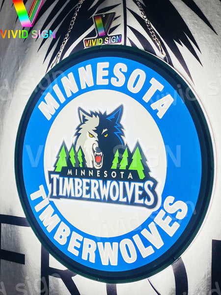 Minnesota Timberwolves 3D LED Neon Sign Light Lamp