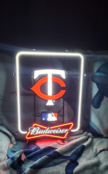 Minnesota Twins Budweiser Beer LED Neon Sign Light Lamp