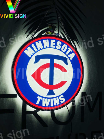 Minnesota Twins 3D LED Neon Sign Light Lamp