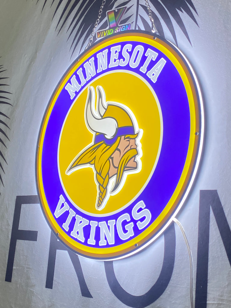 Minnesota Vikings 3d Led Neon Sign Light Lamp