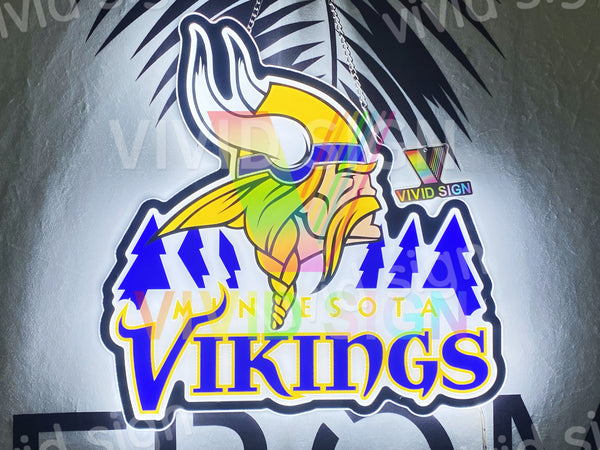 Minnesota Vikings 3D LED Neon Sign Light Lamp