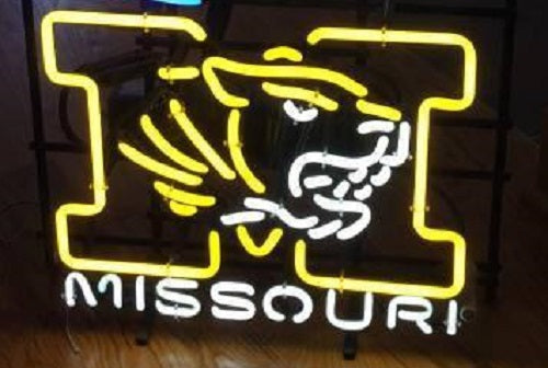 Missouri Tigers Mascot Logo Neon Light Lamp Sign