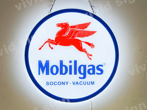 Mobilgas Pegasus Gasoline 2D LED Neon Sign Light Lamp