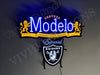 Modelo Cerveza Las Vegas Raiders LED Neon Sign Light Lamp