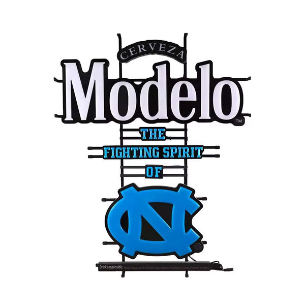 Modelo Especial Cerveza North Carolina Tarheels LED Neon Sign Light Lamp